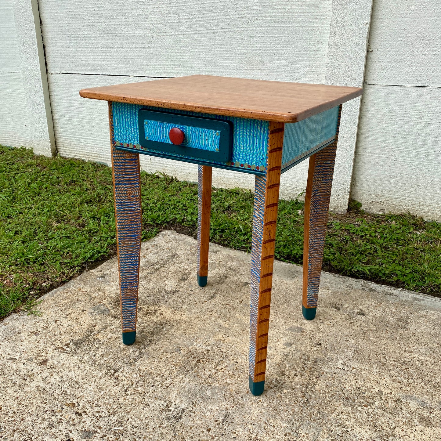 David Marsh 22” Side Table with Drawer