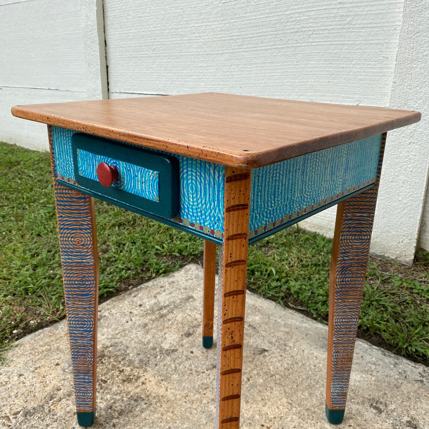 David Marsh 22” Side Table with Drawer
