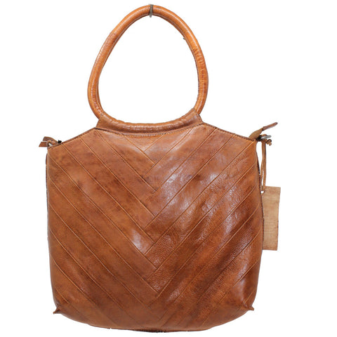 Dalton Handcrafted Leather Tote Bag- Cognac