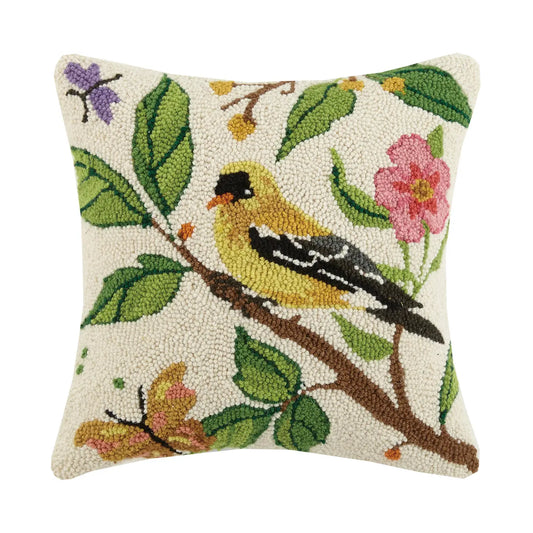 Yellow Goldfinch Hook Pillow