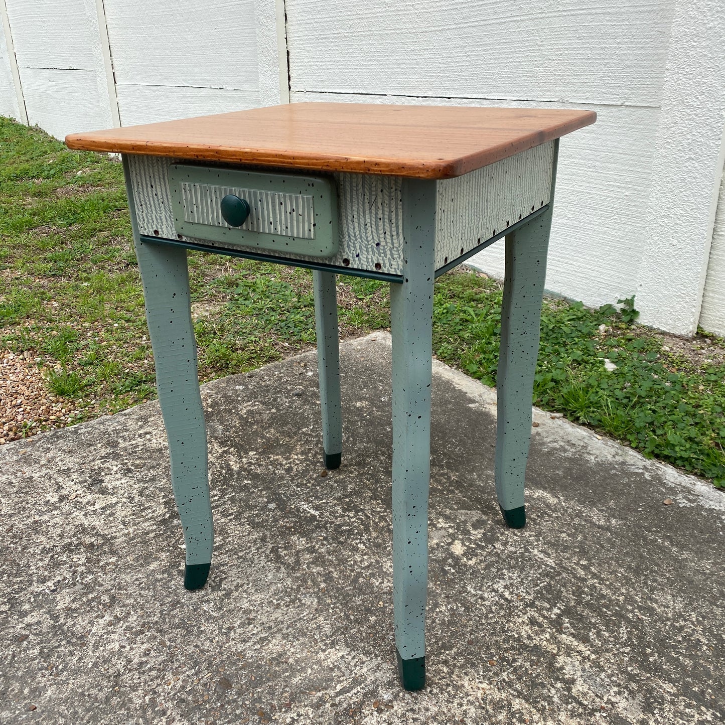 David Marsh 22” Side Table with Drawer