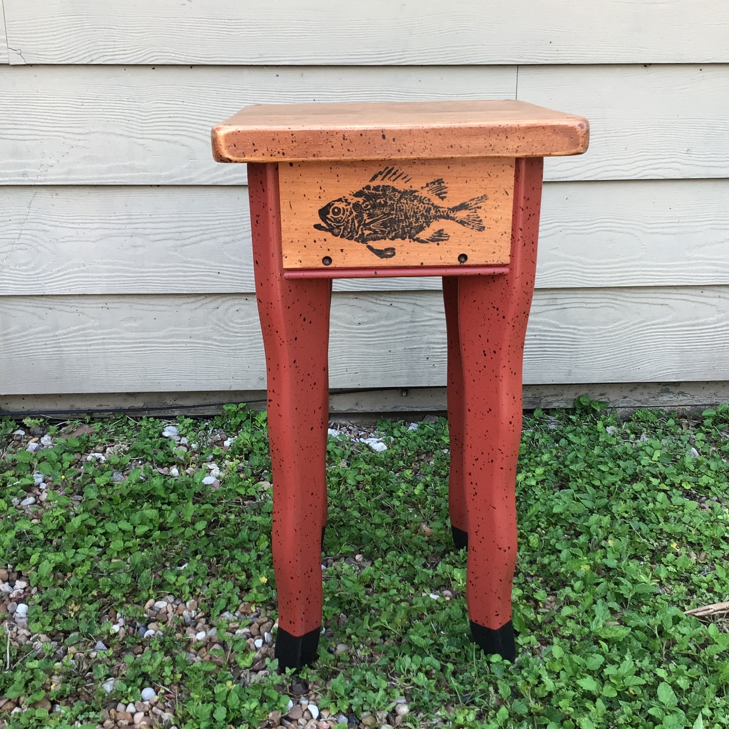 David Marsh Little Square Side Table With Curved Legs