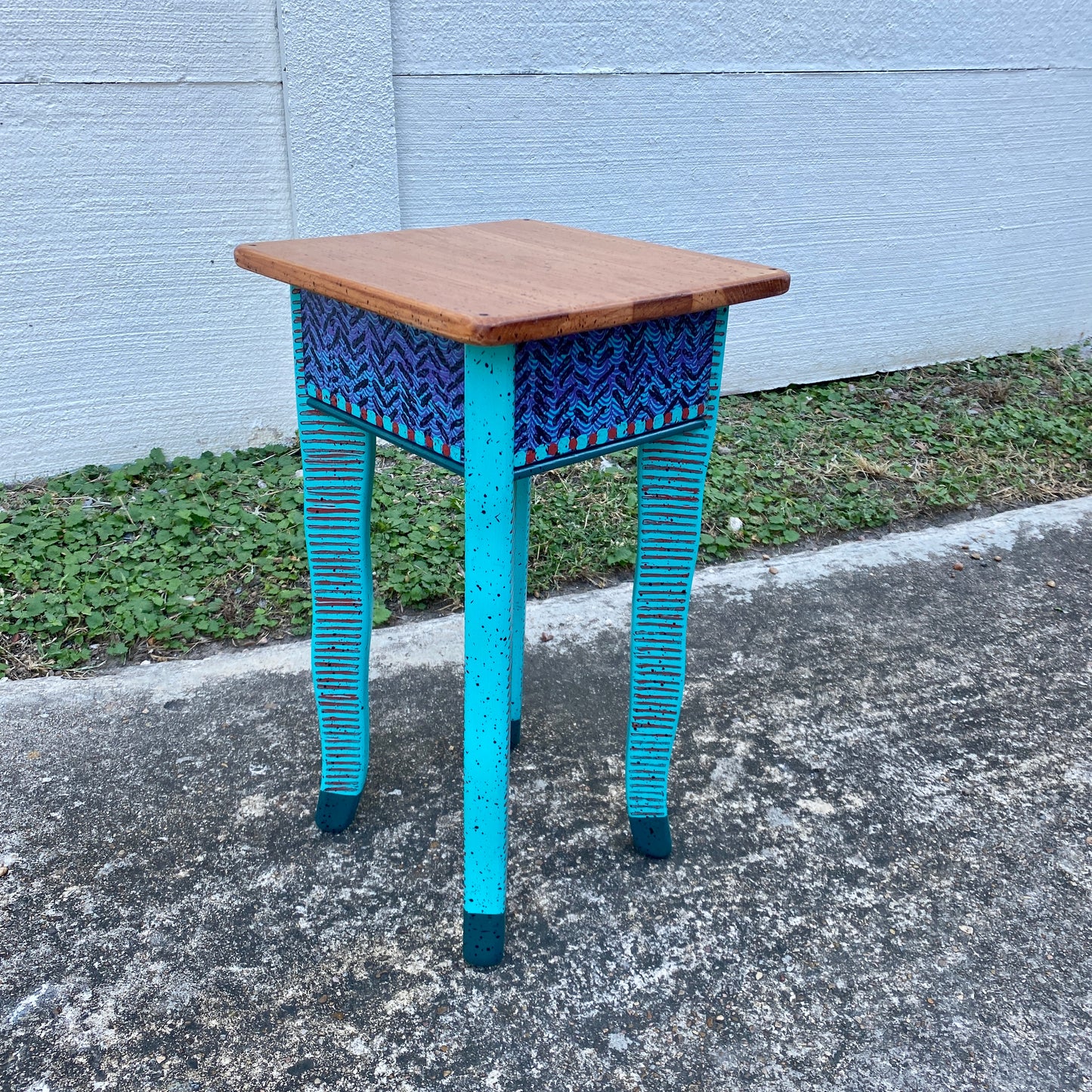 David Marsh Little Square Side Table with Wiggle Legs