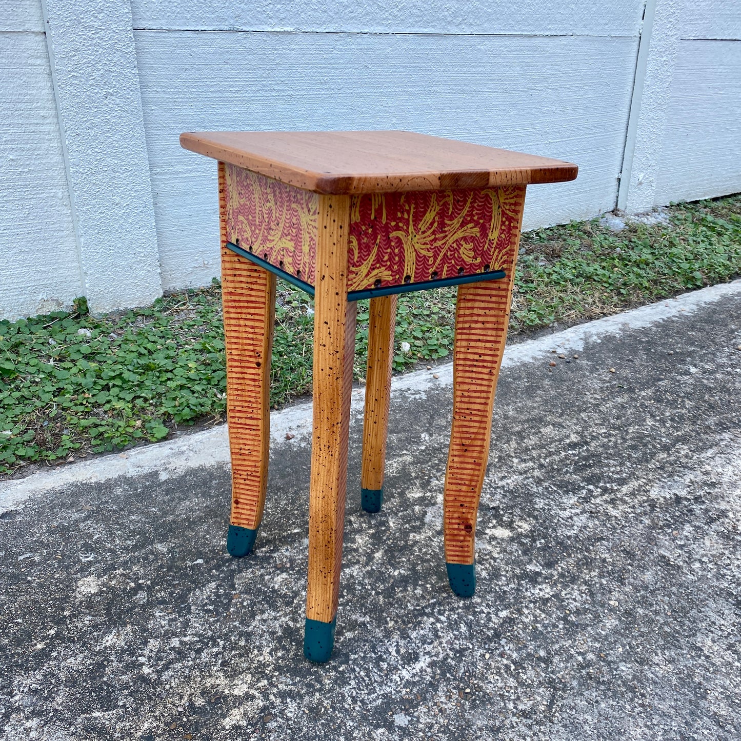 David Marsh Little Square Side Table with Wiggle Legs