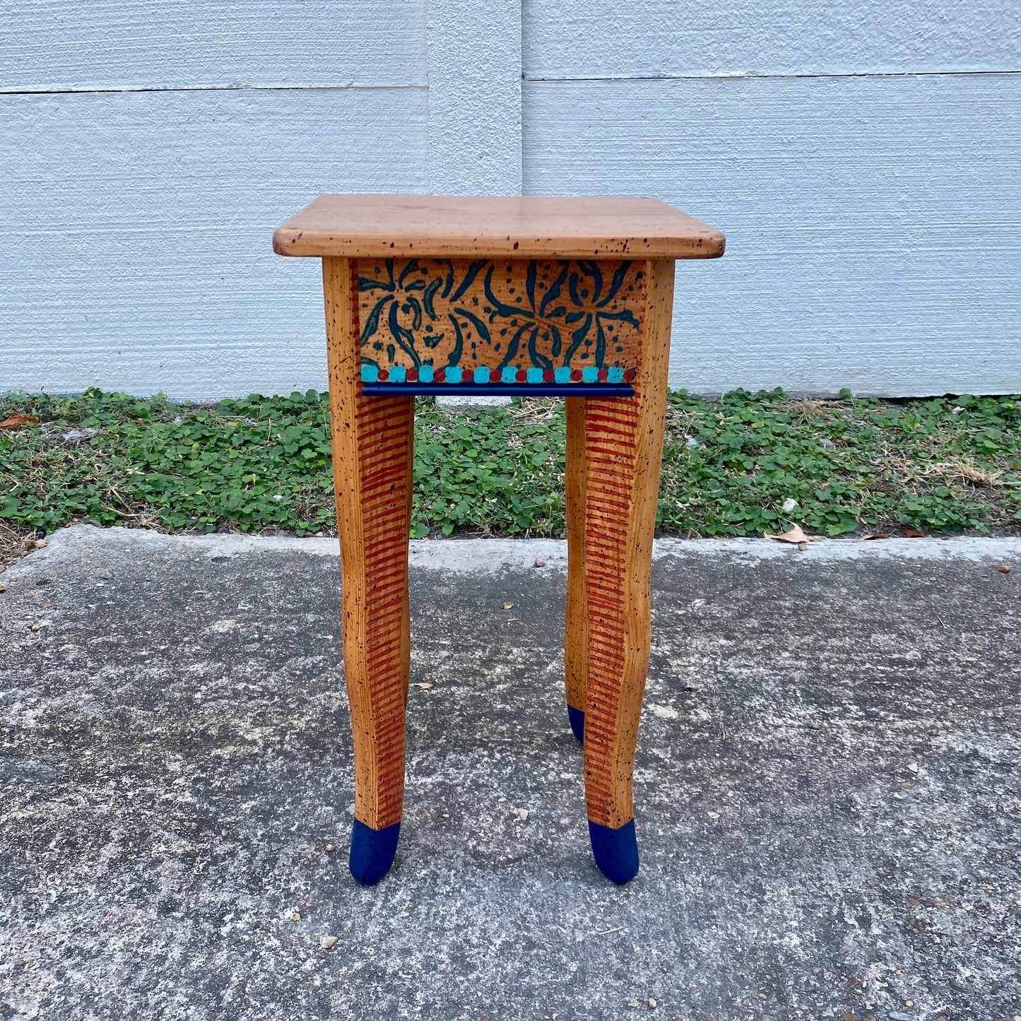 David Marsh Little Square Side Table with Wiggle Legs