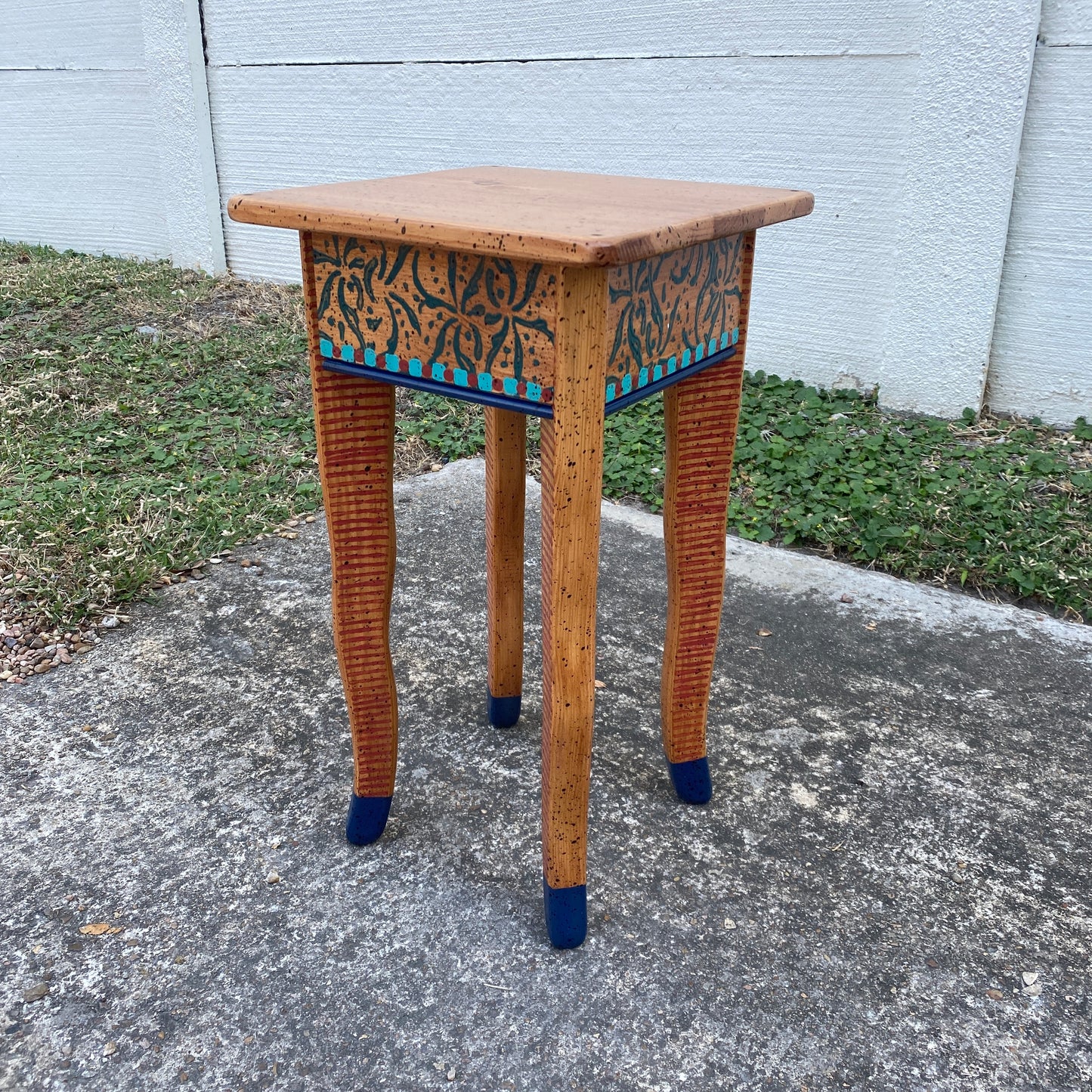 David Marsh Little Square Side Table with Wiggle Legs