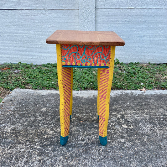 David Marsh Little Square Side Table with Wiggle Legs