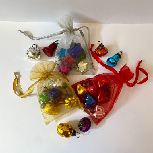 Mini Mercury Glass Ornament Bag - Set of 6