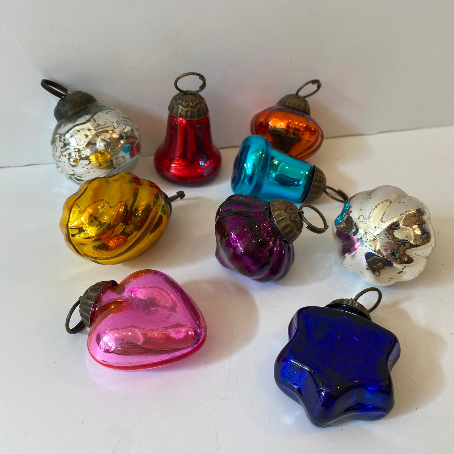 Mini Mercury Glass Ornament Bag - Set of 6