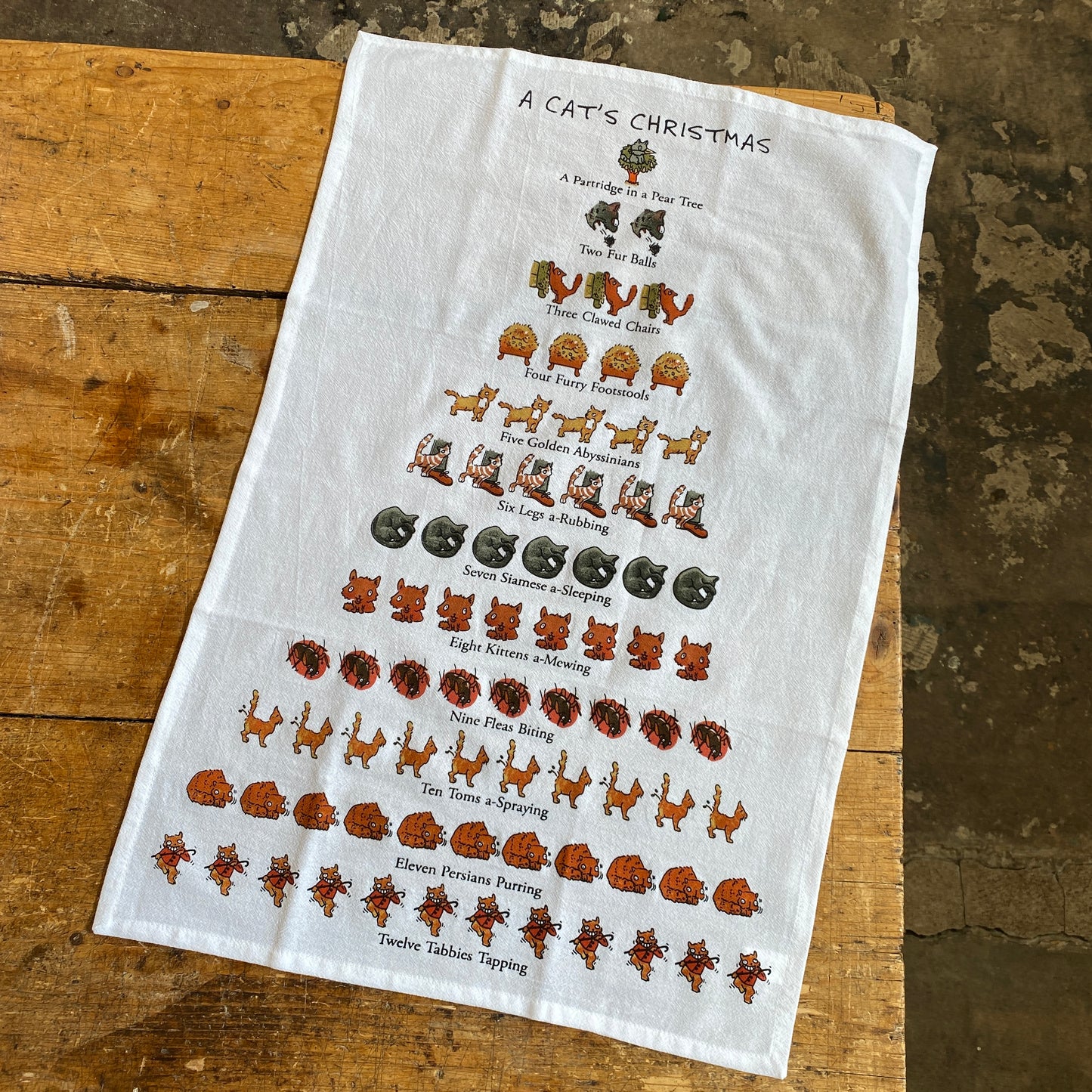 A Cat’s Christmas Kitchen Towel