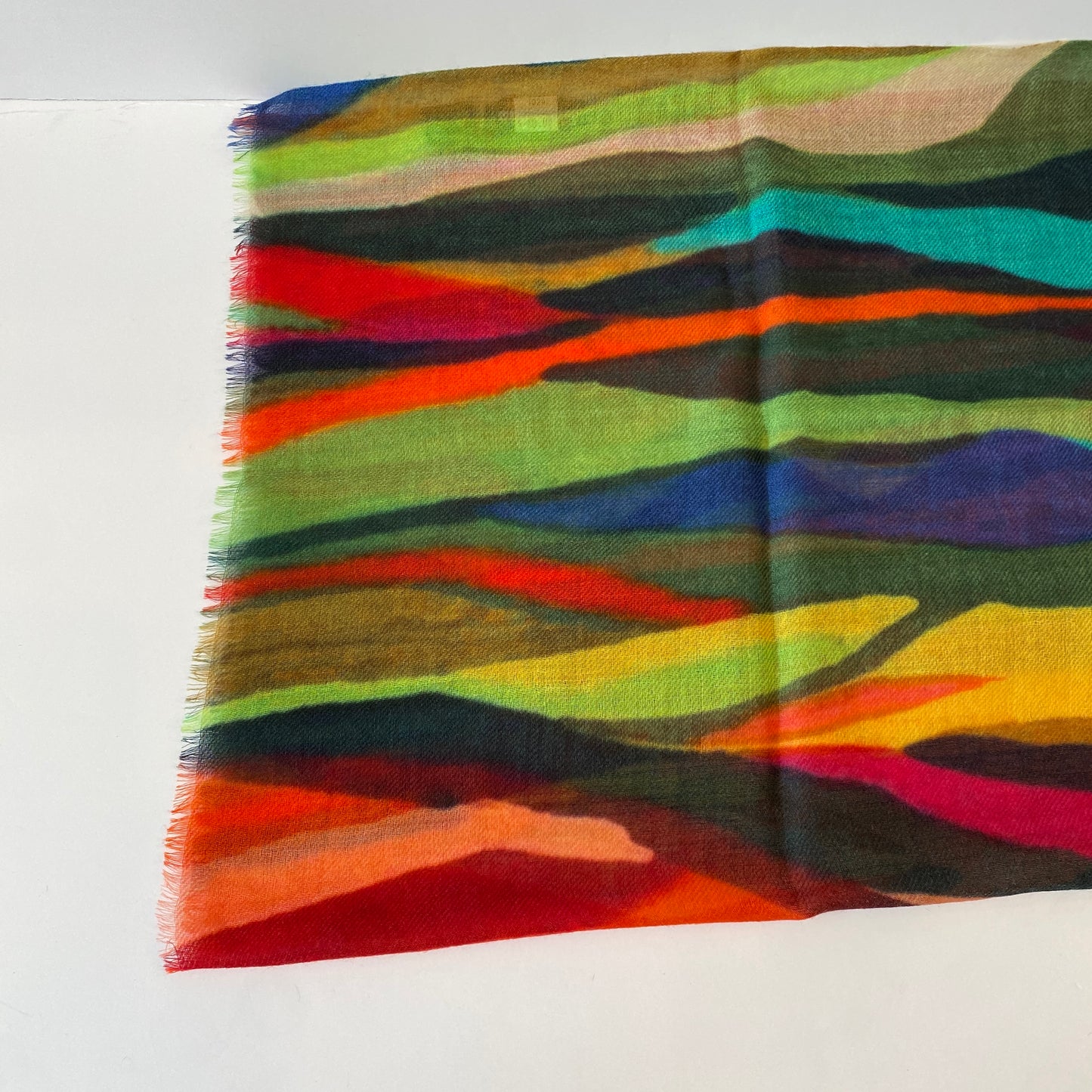 Bold Brushstrokes Woven Wool Scarf