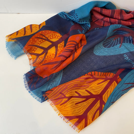 Fall Trees Printed Scarf