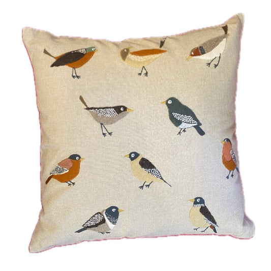 Appliqué and Embroidered Bird Pillow