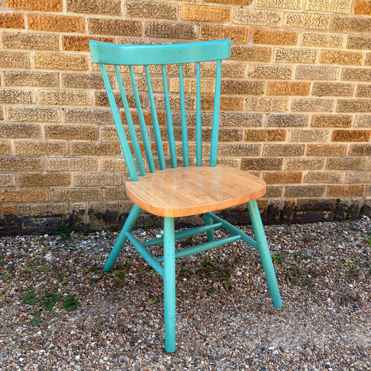 David Marsh Style Painted Chair: Light Turquoise Copenhagen Chair