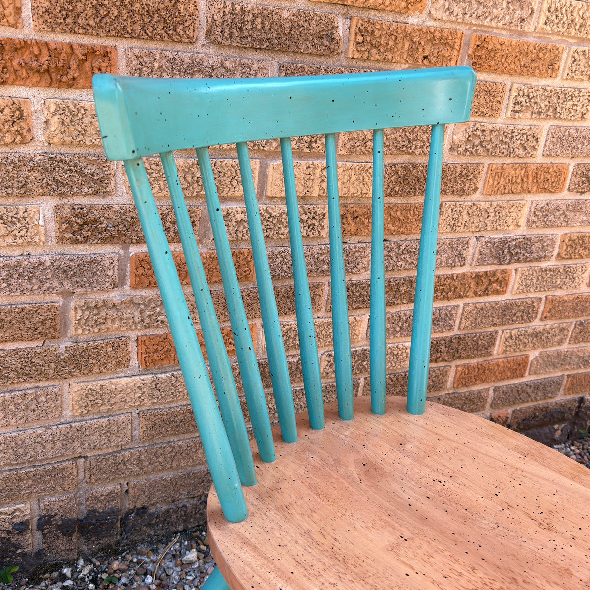 David Marsh Style Painted Chair: Light Turquoise Copenhagen Chair