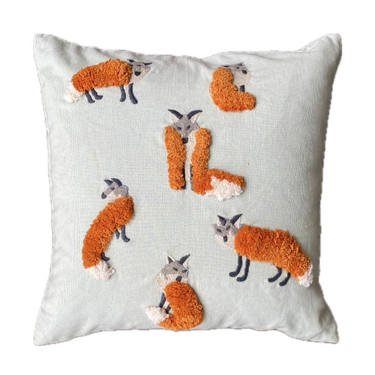 Furry/Fluffy Foxes Pillow