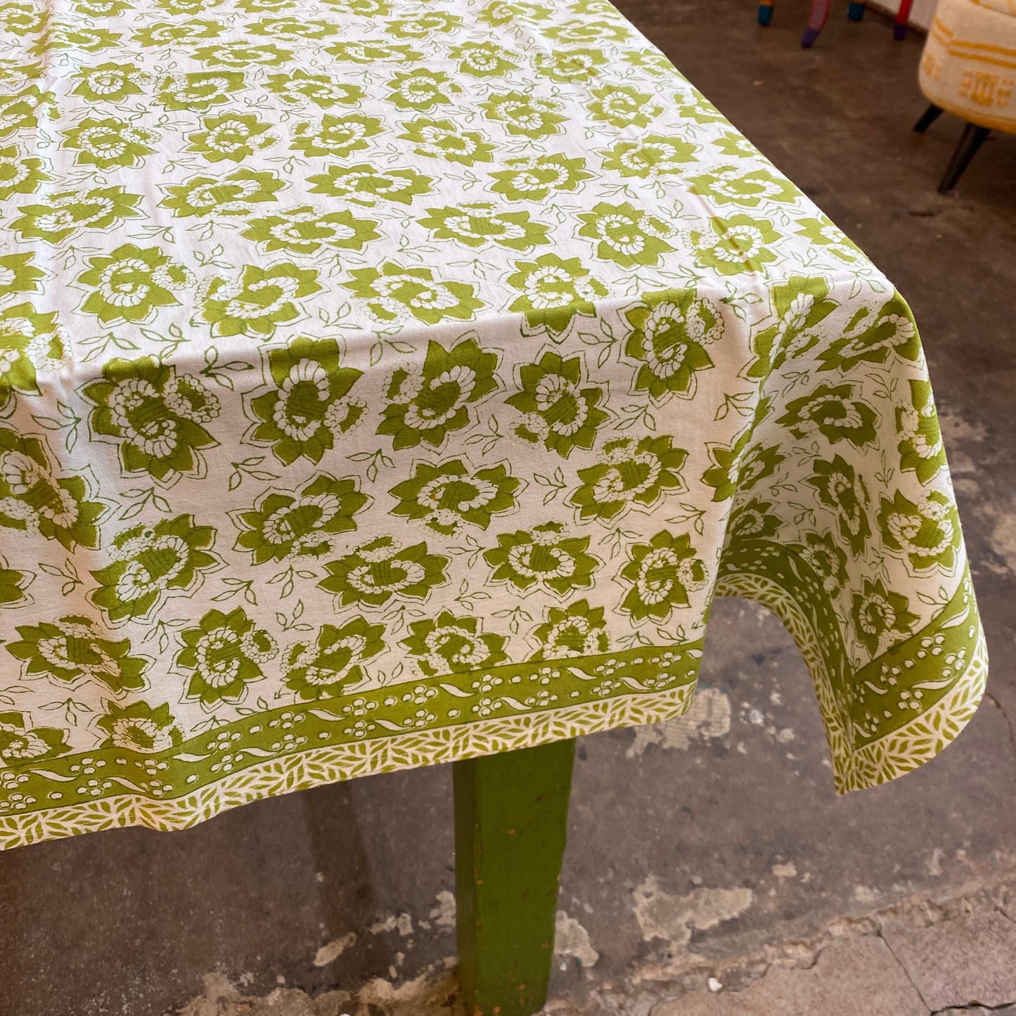 Daffodil Green Tablecloth- 60”x60”