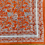 Rock Rose Orange Tablecloth- 60”x60”