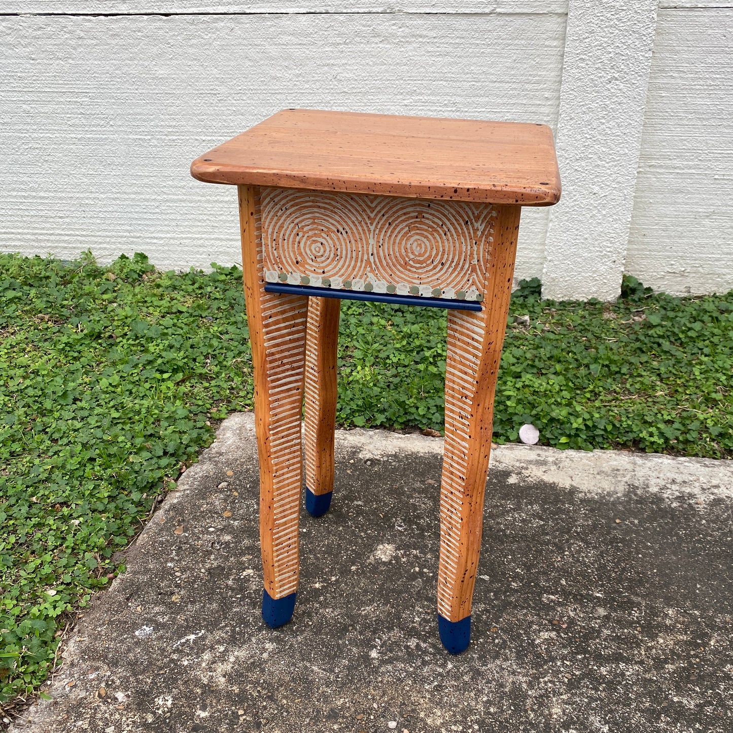 David Marsh Little Square Side Table with Wiggle Legs