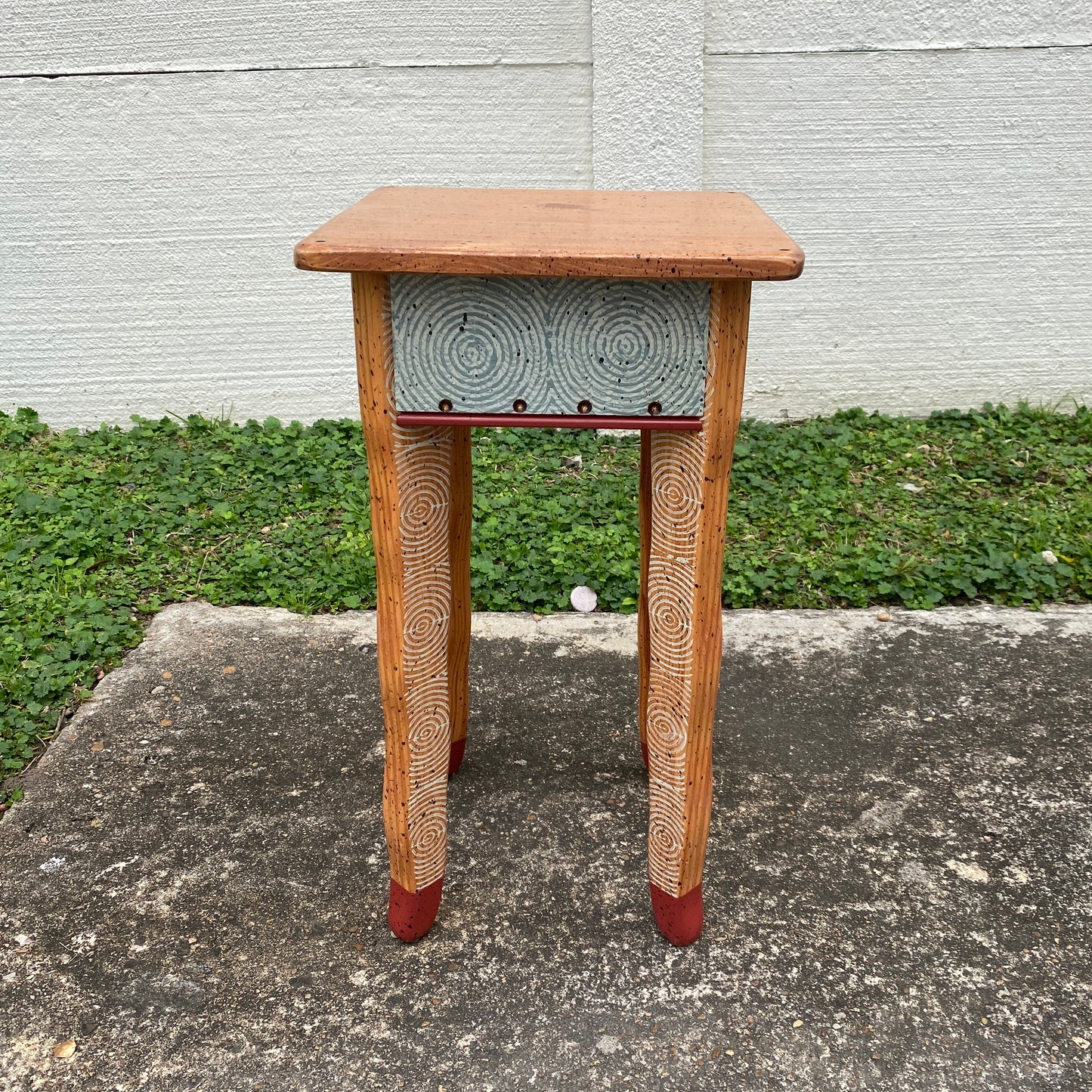 David Marsh Little Square Side Table with Wiggle Legs