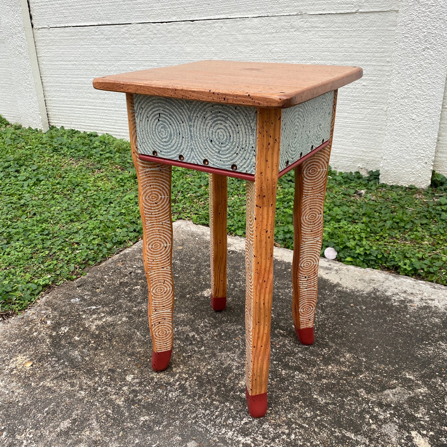 David Marsh Little Square Side Table with Wiggle Legs