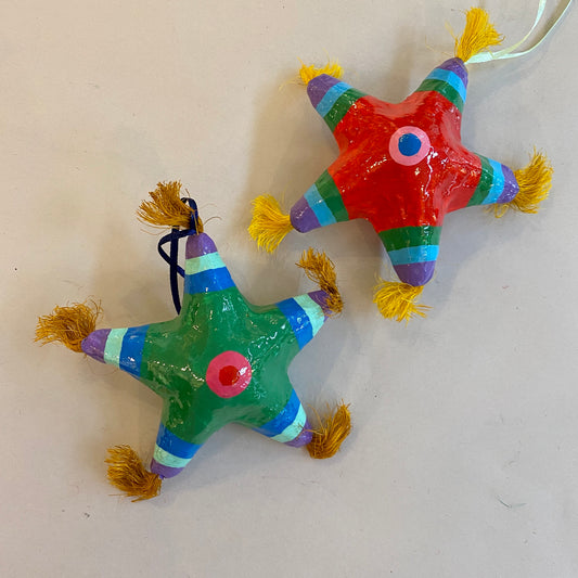 Hand Painted Paper Mache Piñata/Star Ornament