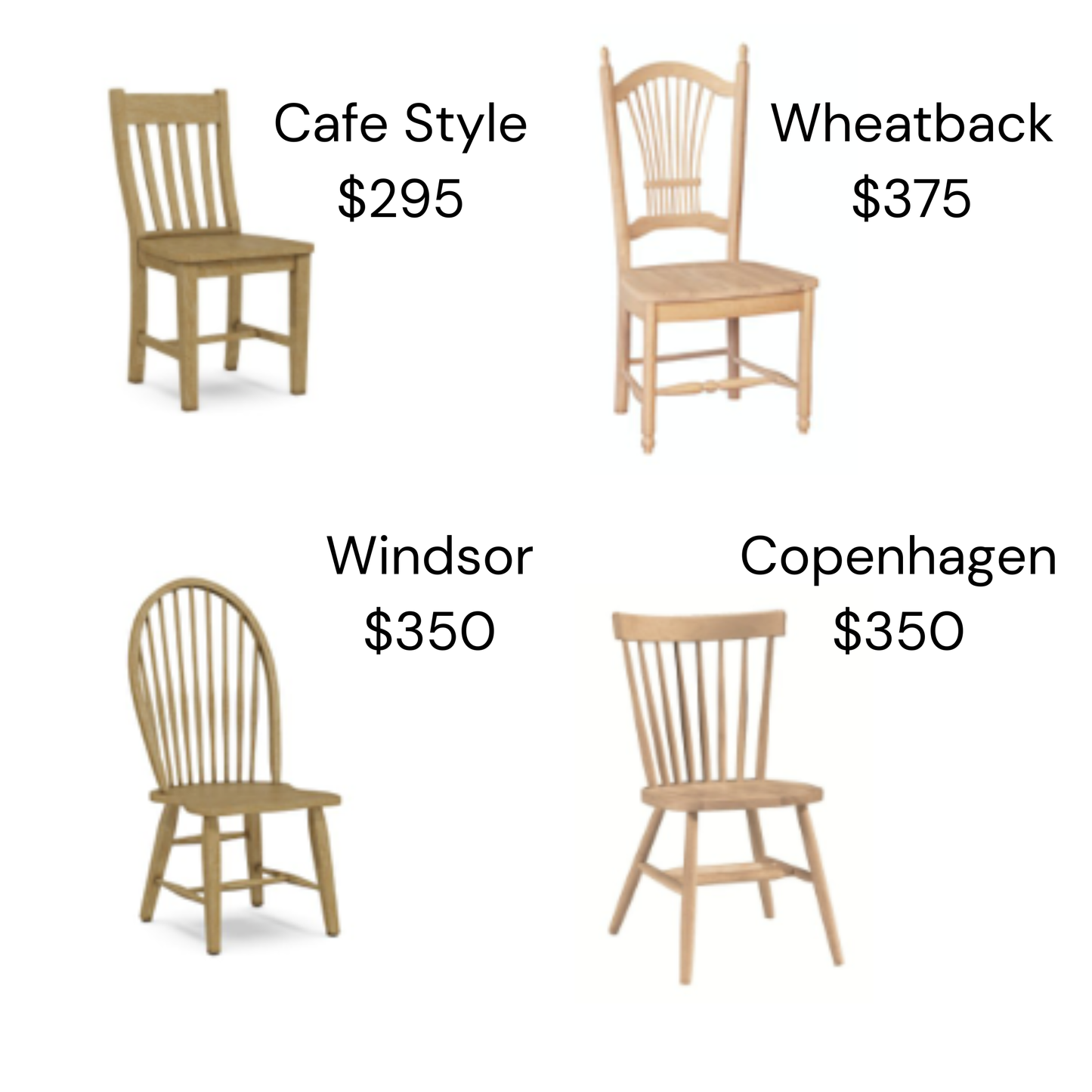 David Marsh Style Finished Chairs--Made to Order
