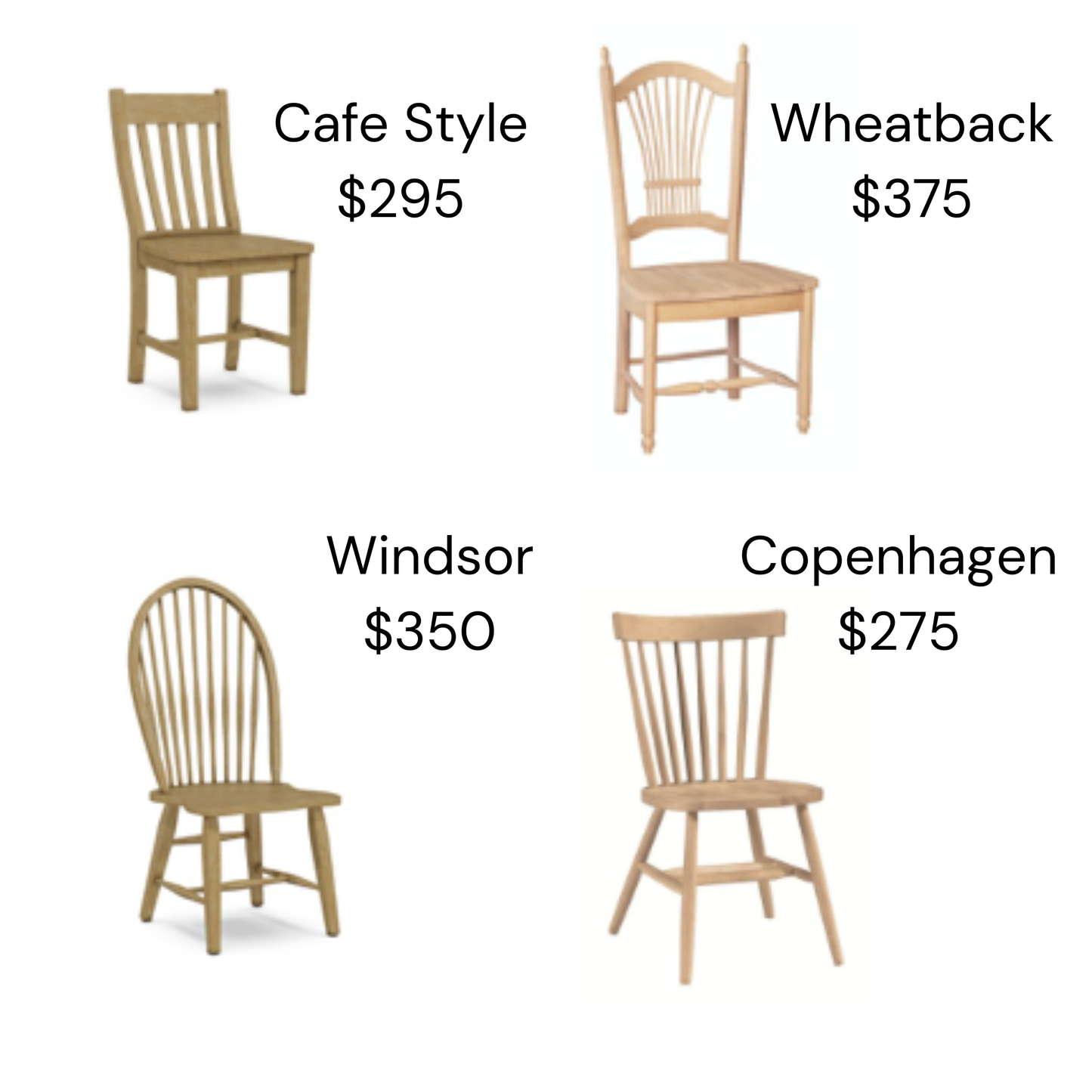 David Marsh Style Finished Chairs--Made to Order