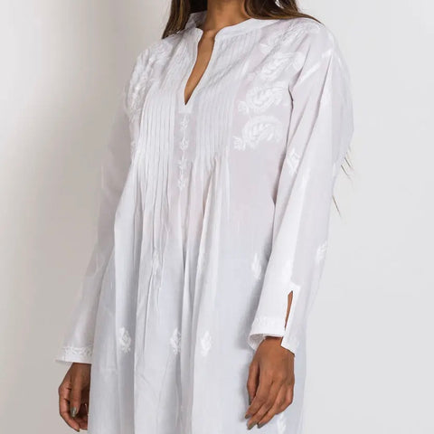 Kamalika White Embroidered Tunic