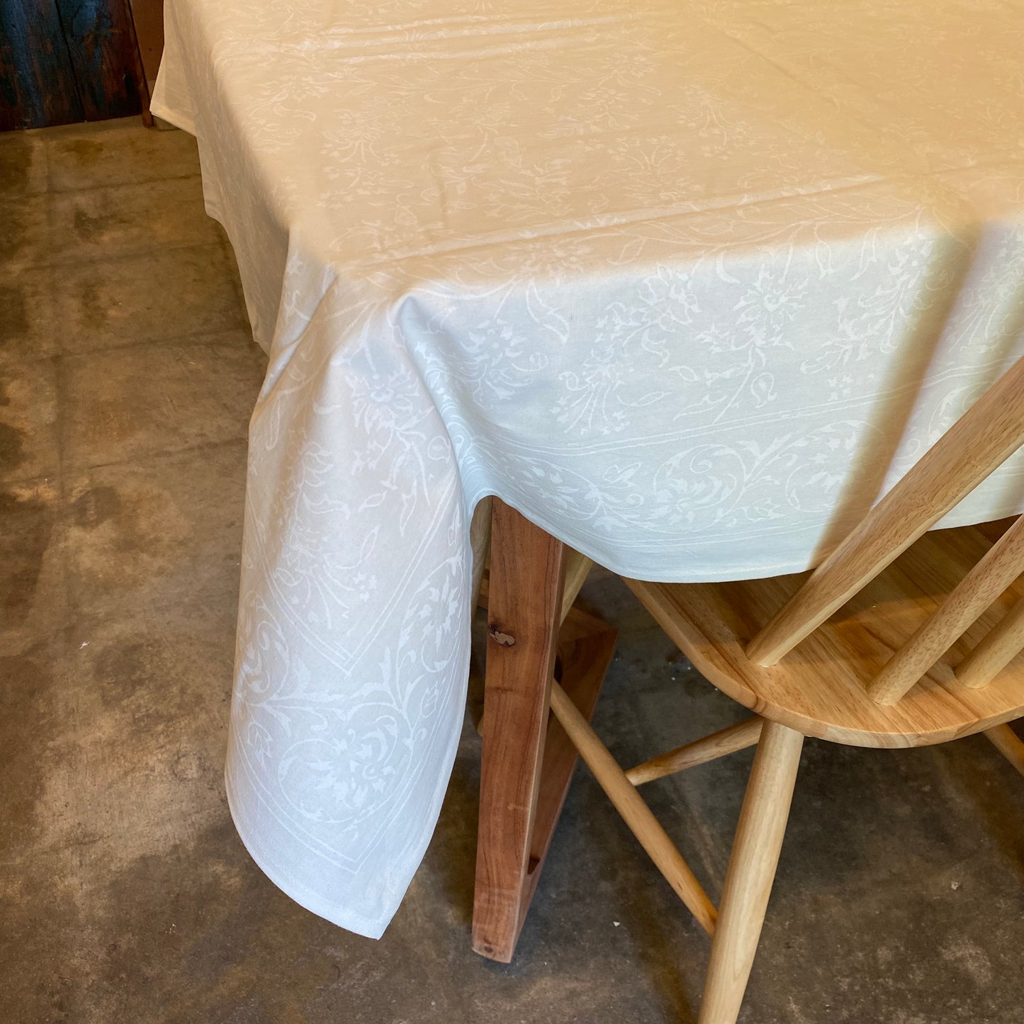 Adorn White Tablecloth- 60”x60”