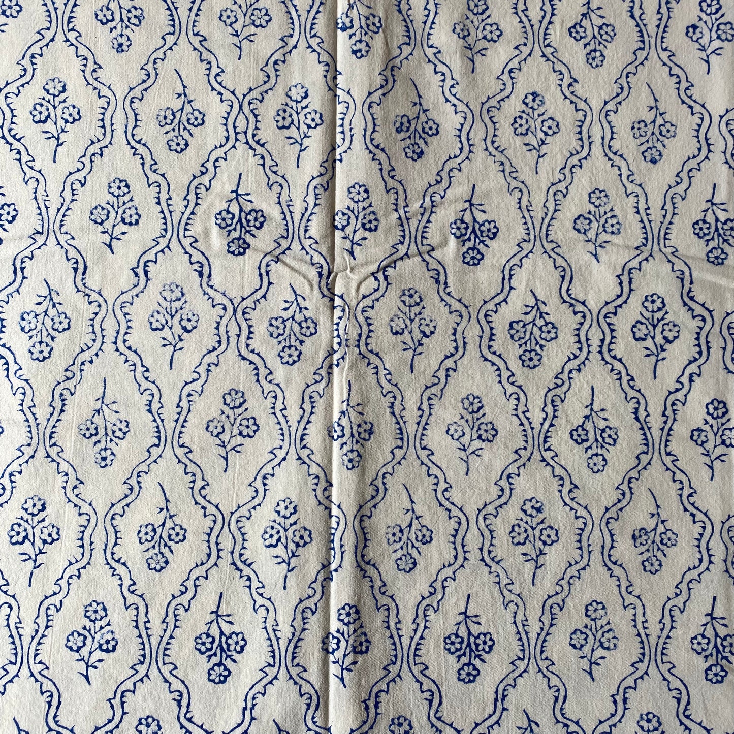Trellis Blue Tablecloth- 86” Round