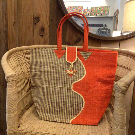 Woven Market Tote Bag From Africa