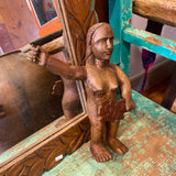 Adam and Eve Wooden Mirror from Guatemala