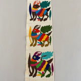 Otomi Mini Panel- Multicolor Animals- 34”x 5”- B