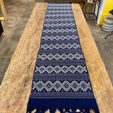 Guatemalan Brocade Table Runner - Dark Blue