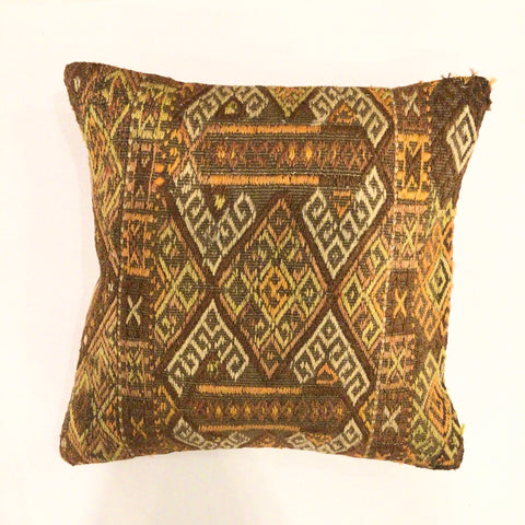 Vintage Turkish Kilim Pillow - Small