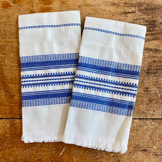 Blue and White Woven Guatemalan Napkin