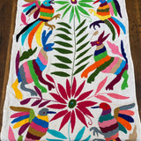 Large Otomi Runner- Multicolor with Flowers and Animals- G