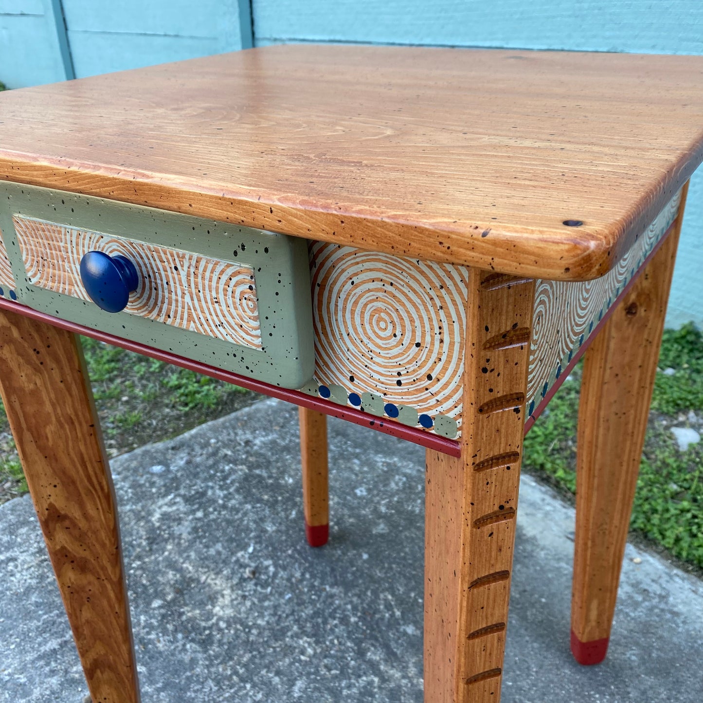 David Marsh 22” Side Table with Drawer