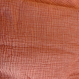 Crinkled Muslin Bed Blanket from Turkey- Terracotta