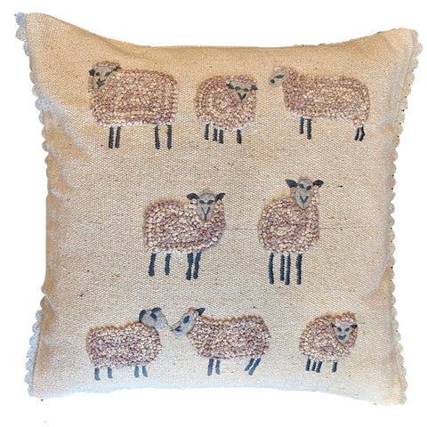 Knotty Sheep Pillow- Natural