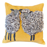 Sheep Duo Pillow - Mustard