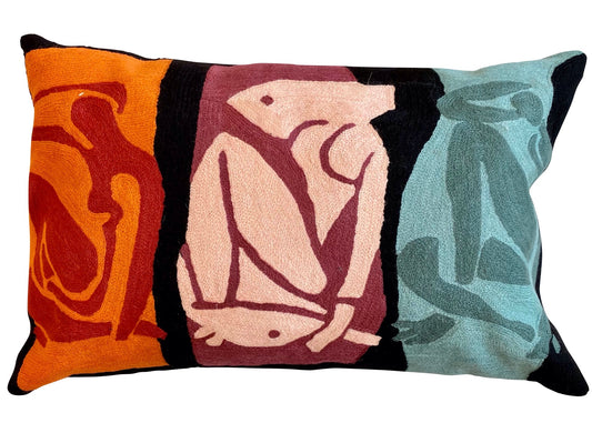 Matisse Silhouettes Lumbar Chainstitch Pillow