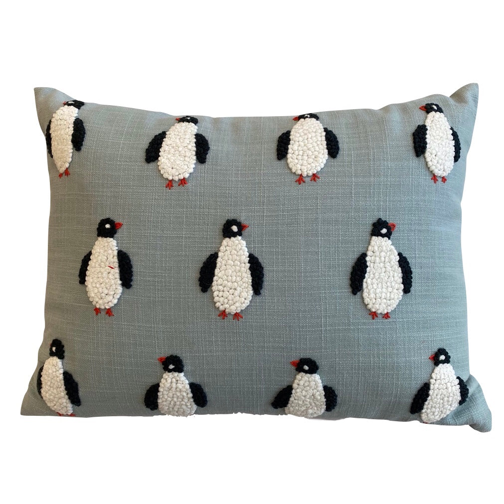 Penguin Pillow-Blue
