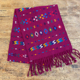 Woven Runner with Geometric Design from Guatemala- Magenta