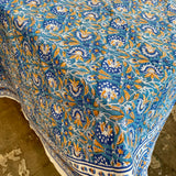 Sara Blues Tablecloth- 85” Round