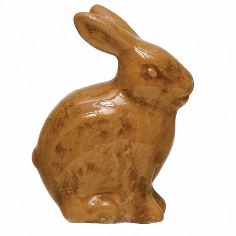 SALE Ceramic Yellow Easter Bunny