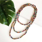 Kantha Bead Extra Long Necklace
