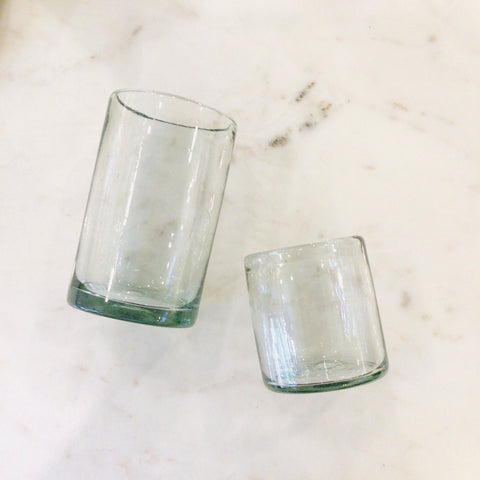 Tall Mexican Glass Tumbler - Clear – Surroundings